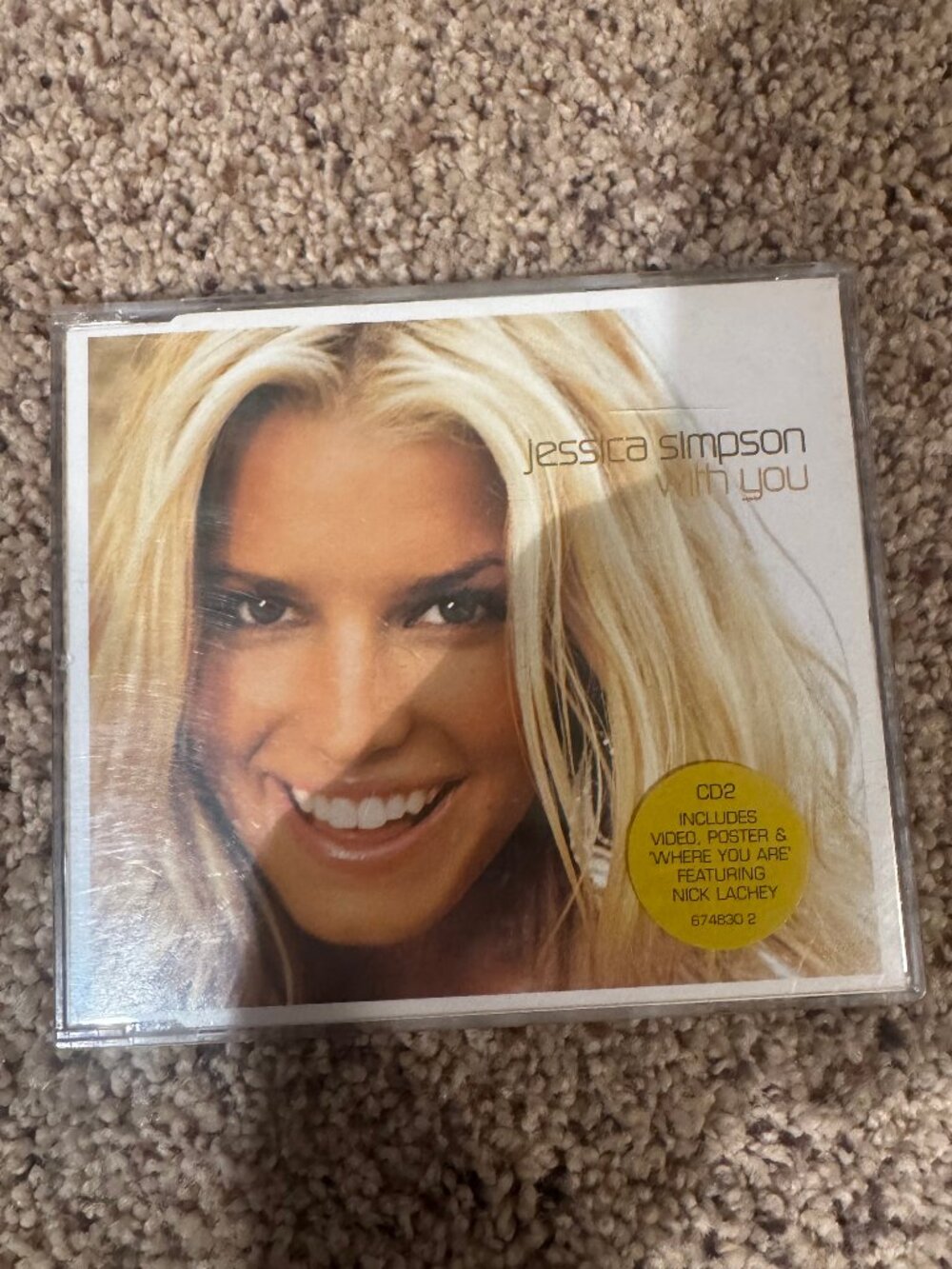 Jessica Simpson With You CD2 Single UK Import Acoustic Video Nick Lachey Pop 200